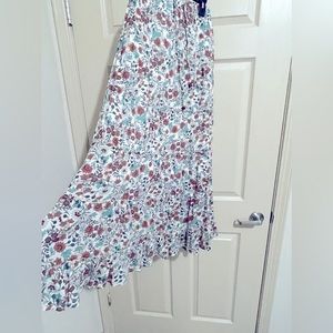 New Floral Tiered Maxi Skirt